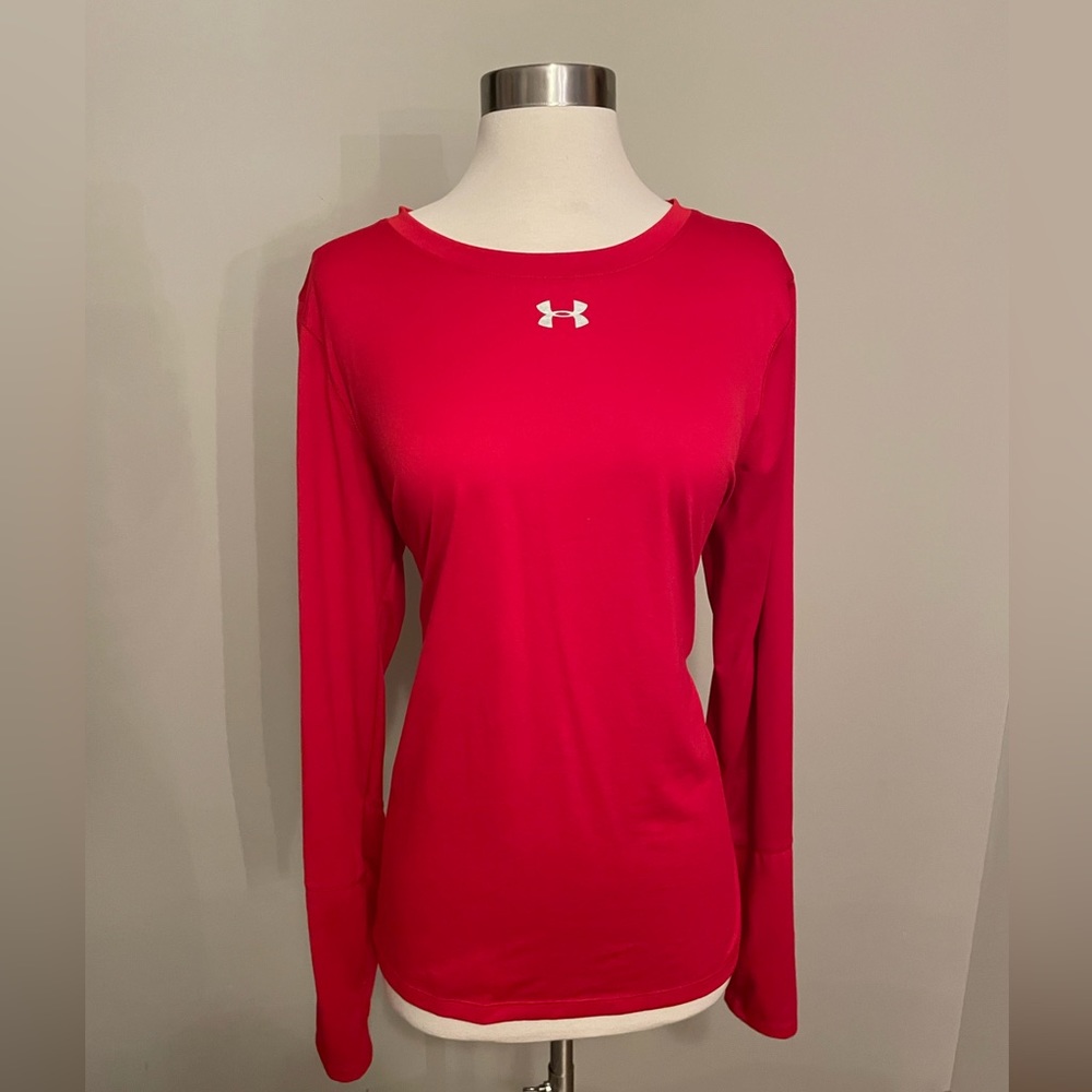New Without Tags Red Under Armour Long Sleeve Women’s Heat Gear - Sz L